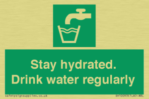 Stay hydrated. Drink water regularly 